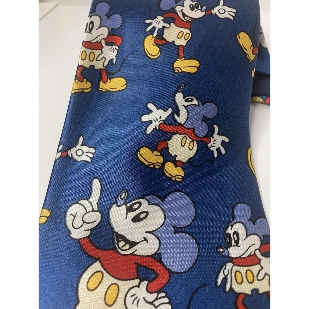 Vintage Seline Retro‎ Mickey Mouse Classic Blue Neck Tie Vintage Disneycore